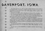 BACK COVER: Davenport, Iowa - a description of the city for which the PF-69 was named